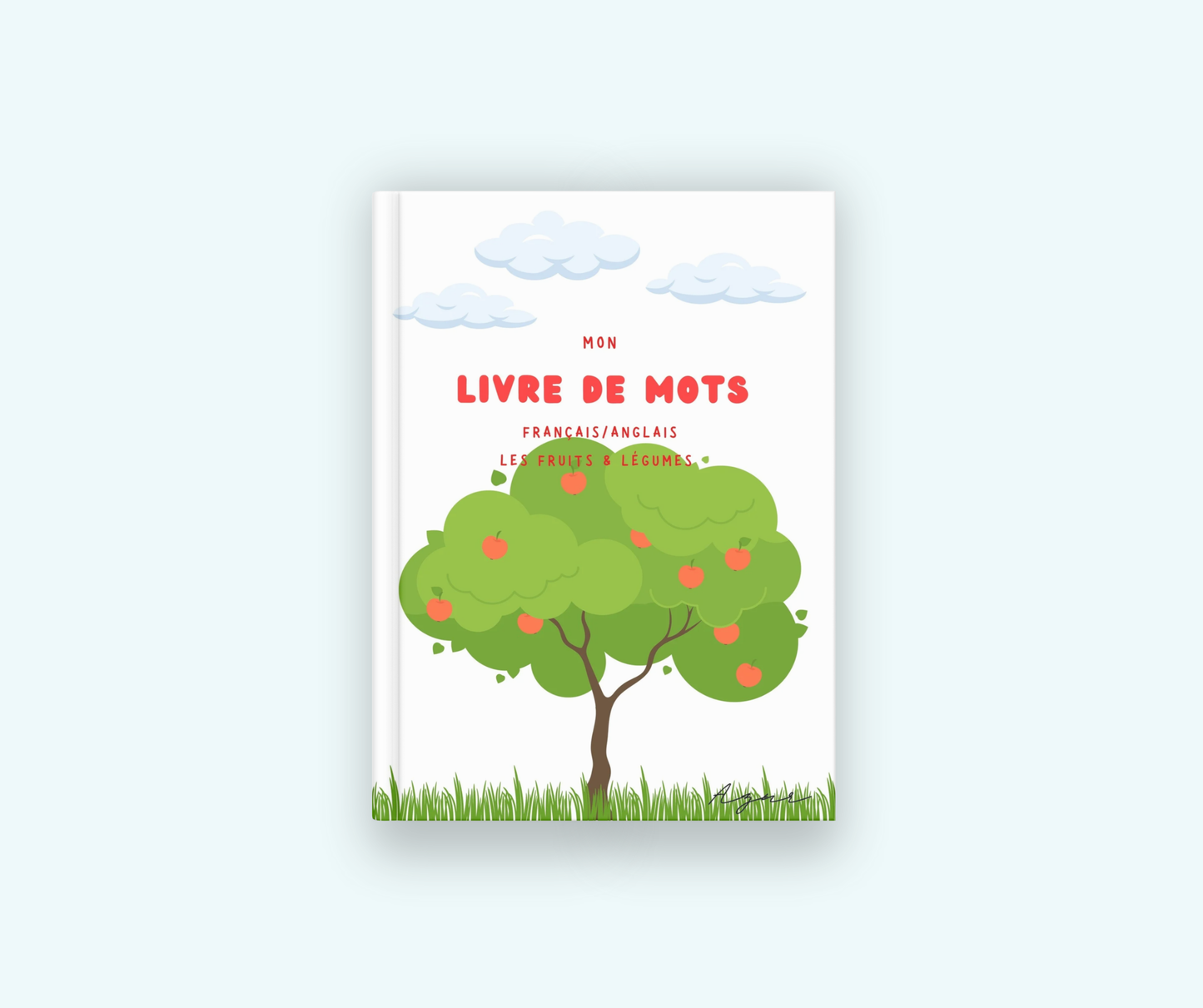 Livre de mots français/anglais - Les fruits & légumes