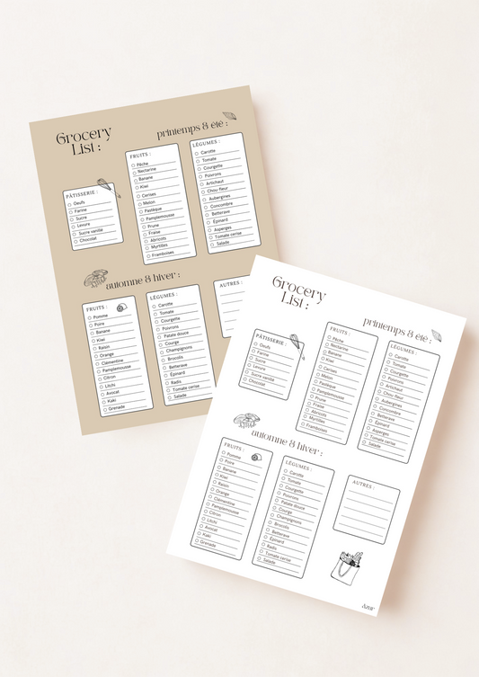 Grocery List - Liste de course