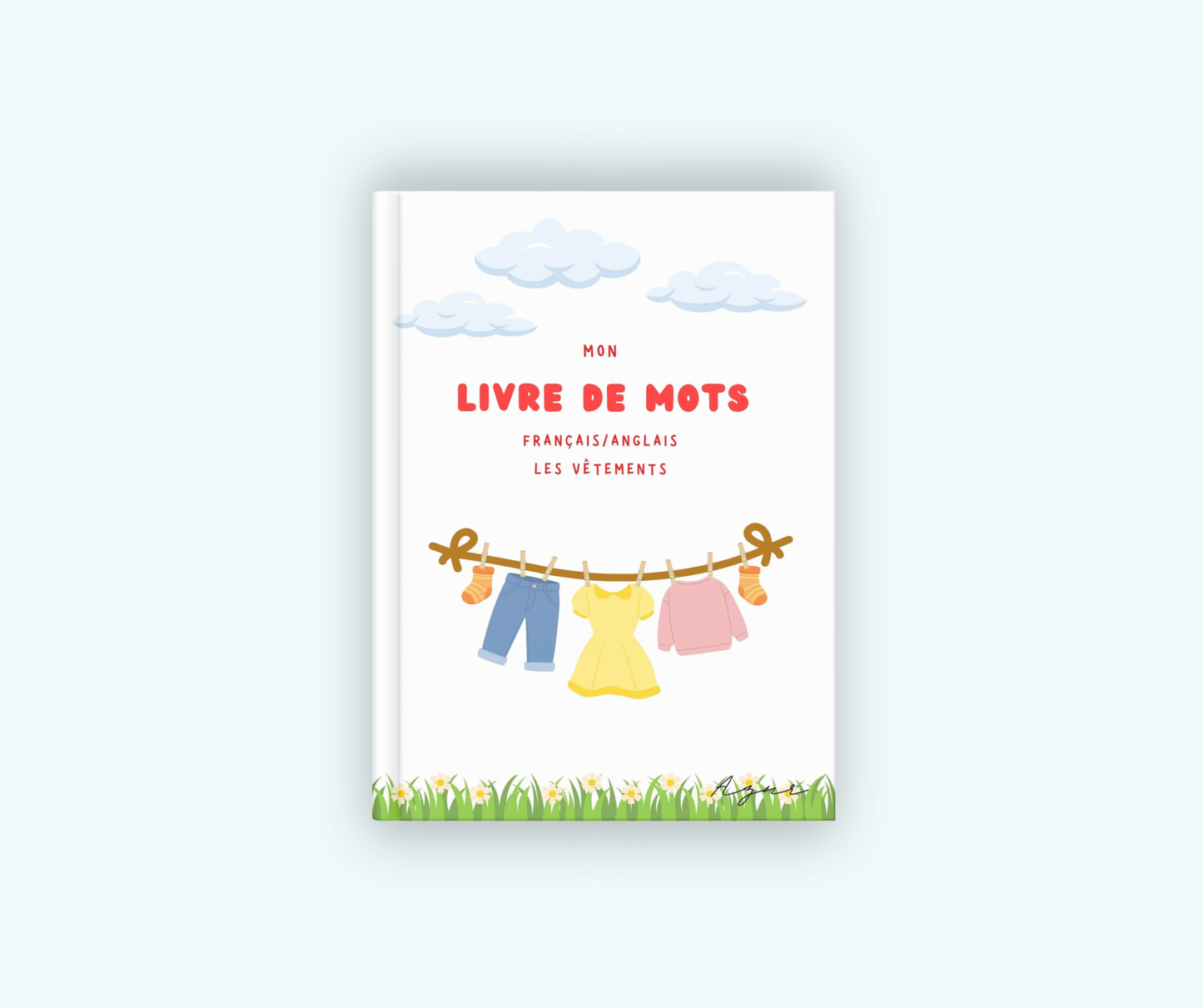 Livre de mots français/anglais - Les vêtements