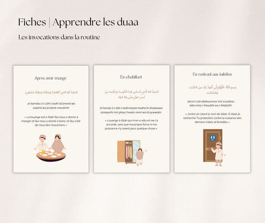Fiches - Apprendre les duaa