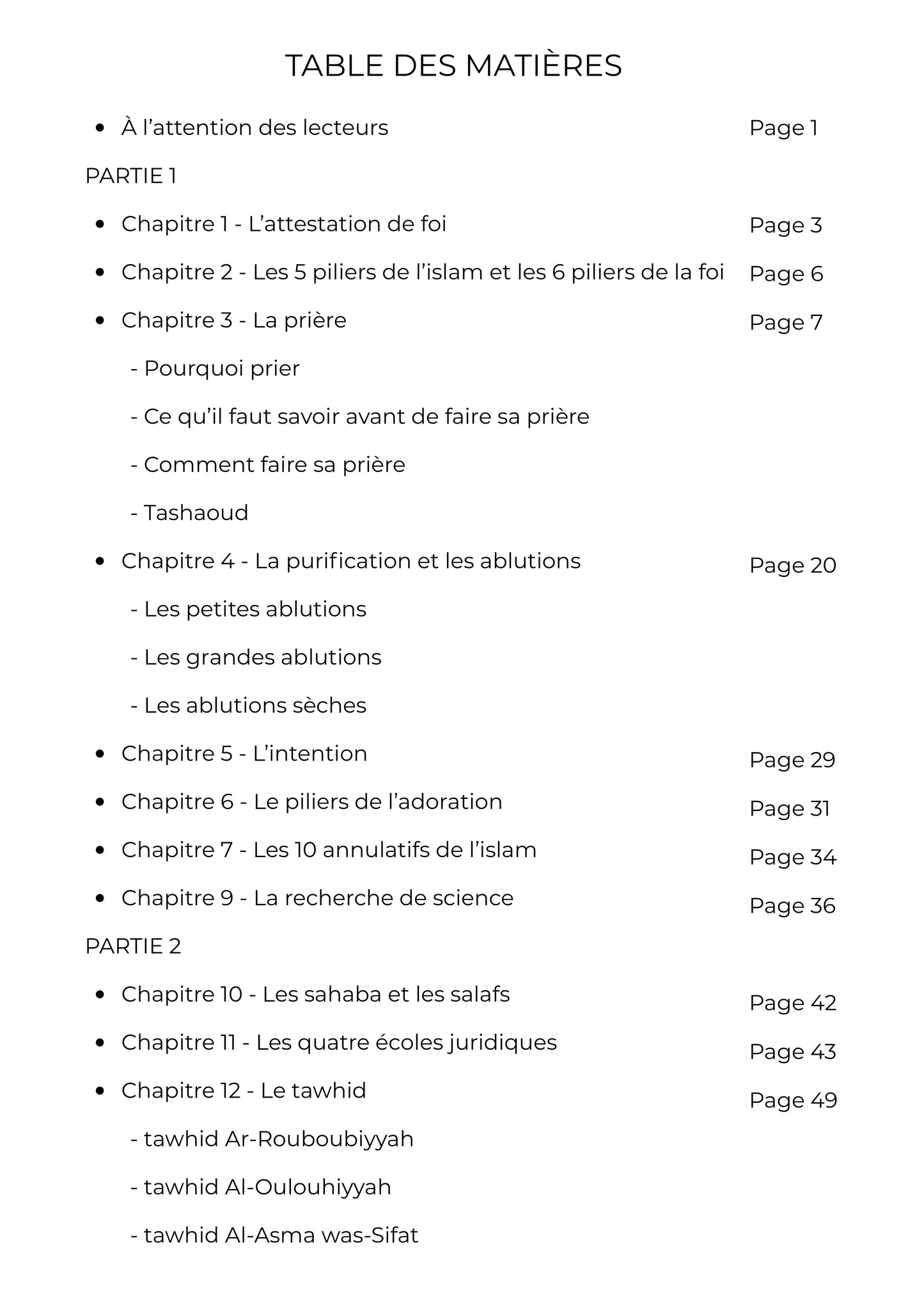 25 thèmes pour comprendre les fondements de l’Islam