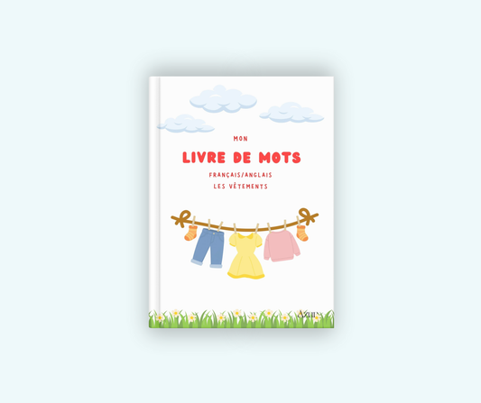 Livre de mots français/anglais - Les vêtements
