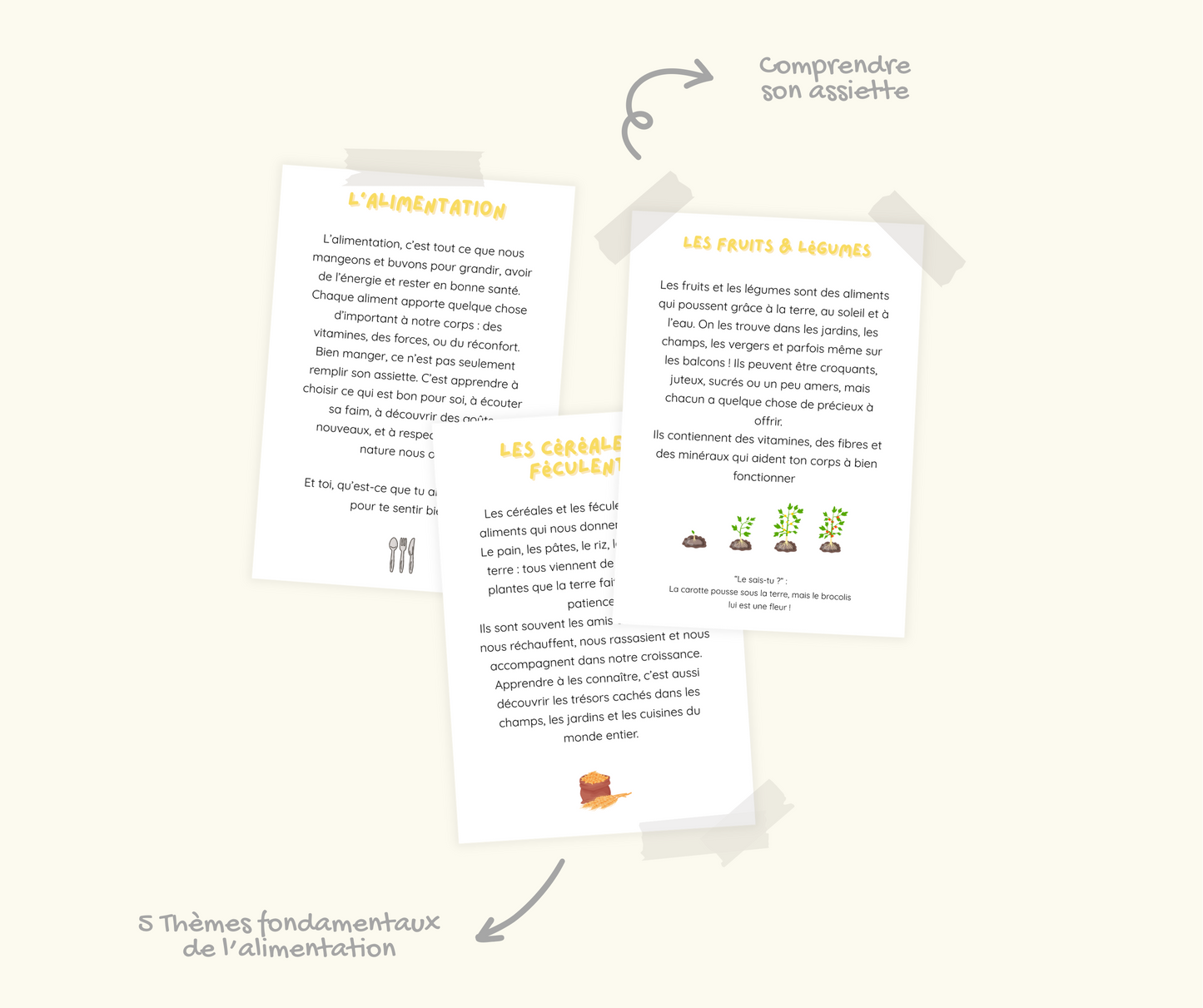 Apprendre à connaître : Les aliments